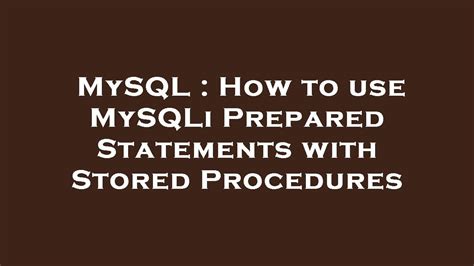 mysqli prepare.